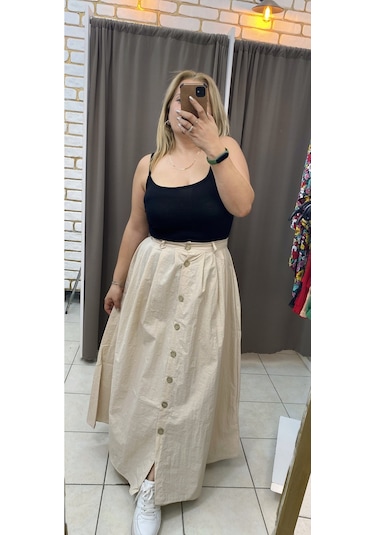 Tuba Toptaş Pamuklu Askılı Bluz Siyah