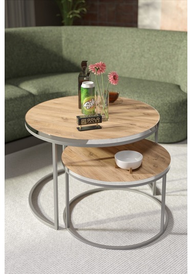 Orta Sehpa Ikili Lüx Specıal Gümüş Ceviz