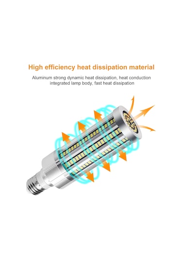 Yifomall E27 Yuvarlak Led Işık Kaynağı 15w Soğuk Beyaz 6000k Enerji Tasarruflu Aluminyum Ev Işığı Diğer
