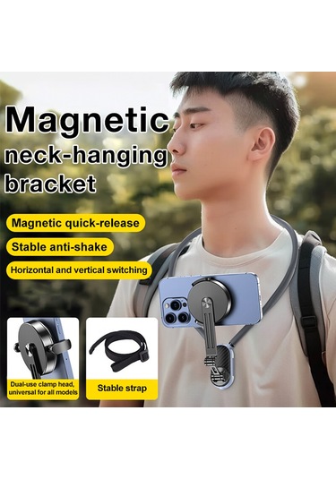 Wezone İphone 15/14/13/12 Uyumlu Manyetik Boyun Tutucu - Elserbest Pov Video Kaydı İçin Esnek Ve Stabil Tutucu