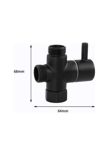 Trendooze Parlatma Yedek T Adaptör Yönlendirme Vanası Konnektörü Siyah Siyah