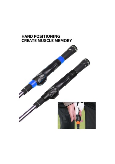 Mufunye Golf Vuruş Egzersiz Aleti - El Pozisyonu Düzeltici, Mavi, Plastik Malzeme, 6.1 1in, 22g, 1 Adet Paket Gümüş