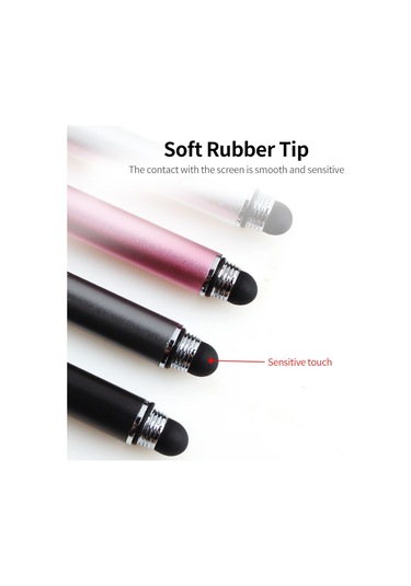 Ximistore9 Metal Çift Uçlu Dokunmatik Kalem - Pencereyle Dürtüsüz Etkileşim, Resim, Ofis Ve Oyun İçin Evrensel Kapasitif Ekranlar İçin - Pembe