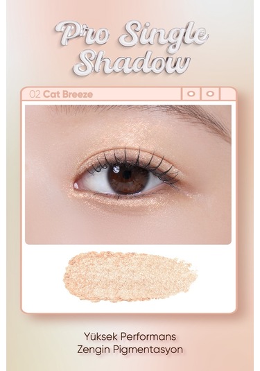 İnci Işıltılı Kremsi Dokuya Sahip Tekli Far Clio Pro Single Shadow 23fw G02 Cat Breeze