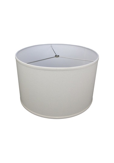 18 'üst Çap X 18' Alt Çapı 11 'yükseklik Silindirli Davul Abajur Yapılmış Bej Homespun Bej