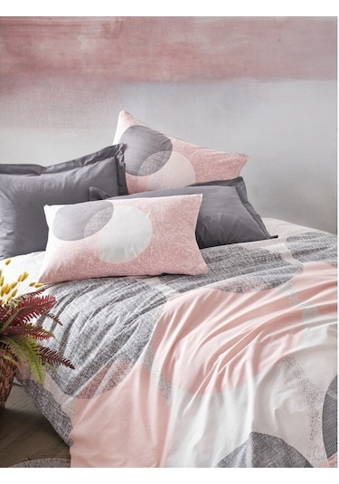 Cotton Box Çift Kişilik Ranforce Nevresim Takımı Leron Gri