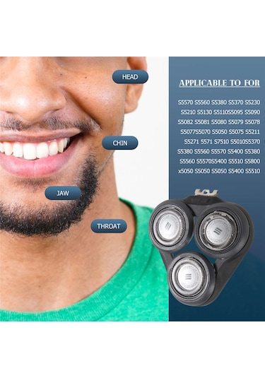 Philips S5000 S5370 S5571 S5420 S5140 S5078 İçin Tıraş Makinesi Başlığı - Siyah