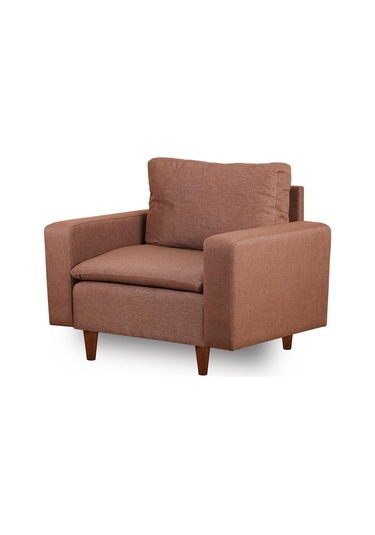 Lungo Modüler Berjer - Açık Kahve Keten Açık Kahverengi