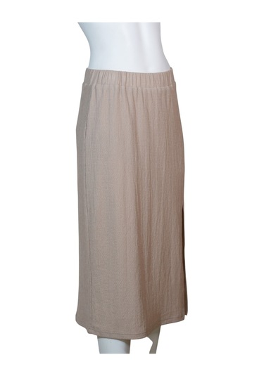 Kadın Yırtmaçlı Etek Bej