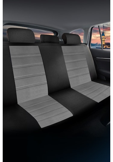 Jeep Compass 1 2007 - 2010 Uyumlu Gri Tay Tüyü Koltuk Kılıfı