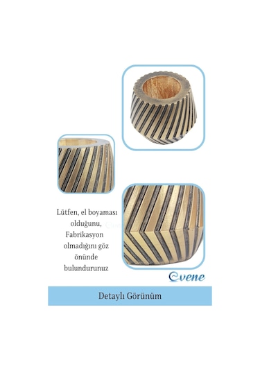 Saksı Çiçek Kaktüs Saksısı Lüx 13 Cm Mekanik Dişli Desen Saksı Çiçeklik - Altın Eskitme