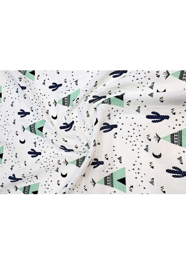 Müslin Örtü İkili 90x90 Minicik Kaktüs Bahçesi-minicik Kuala Sevgisi