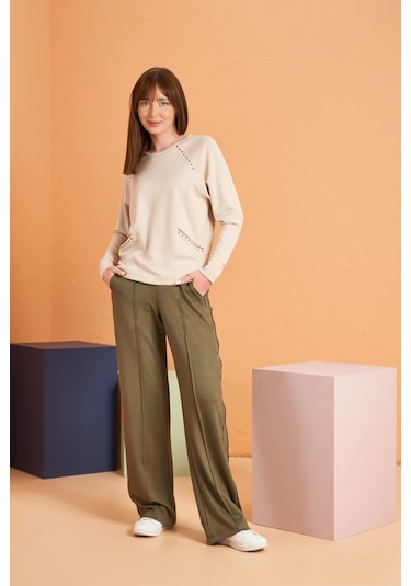 Pjs 28103 Kadın Spor Eşofman Takımı Ekru