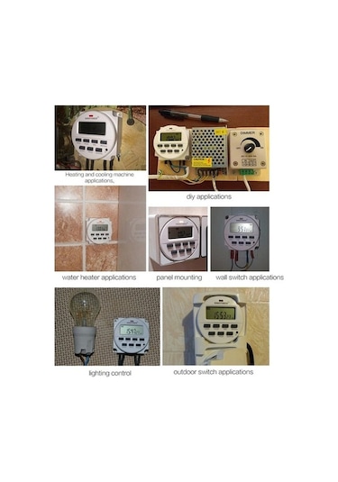 Pazly Zamanlayıcı Sınotımer Röle Programlanabilir Kontrolü Haftalık Gün Dijital Beyaz Anahtarı 7 12v - Pd