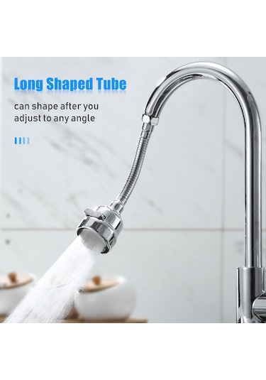Wezone Mutfak Lavabosu Fıskiyesi Uyumlu Sabit Borulu 360 Döner 3 Modlu Düzenli/şişme/şişme+düzenli Anti-patlama Basınçlı Su Tasarruflu Fıskiye Uzatma Başı Diğer