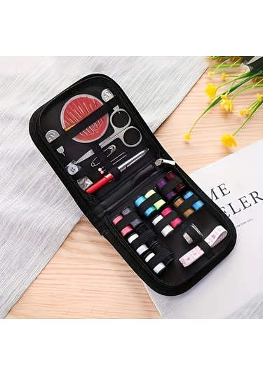 Dashanshop 27 Parça Siyah Seyahat Dikiş Seti İğne İplik Makas Aksesuar