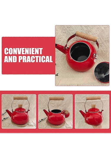 Saplı Emaye Su Isıtıcısı, Ocak, Çaydanlık, Kahve Makinesi İçin Su Isıtıcısı Diğer