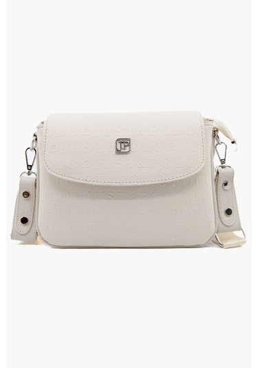 Just Polo Yeni Sezon Kolon Askılı 4 Bölmeli Kadın Omuz Çantası Ve Cüzdan Kombini Pbu217402 Krem