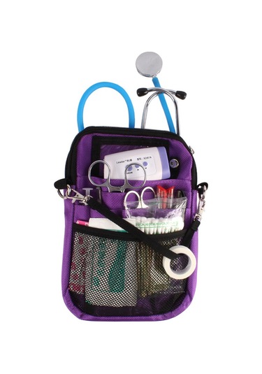 Hemşire Bel Çantası Tıbbi Malzeme Düzenleyici Mor