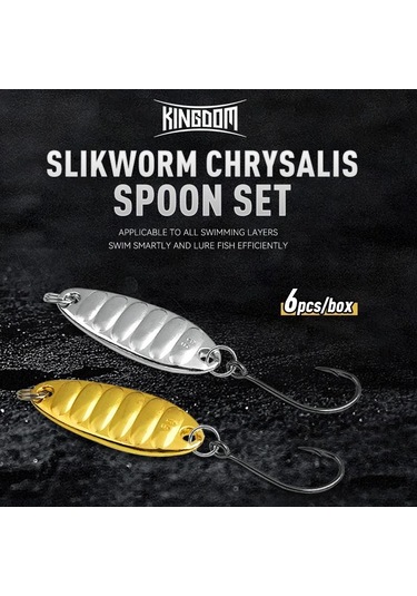 Krallık 1.5g 2.5g 3.5g 6 Adet/grup Balıkçılık Yem Metal Kaşık Cazibesi Yansıtıcı Kaplama Alabalık Bas Küçük Sert Pul Spinner Kaşık