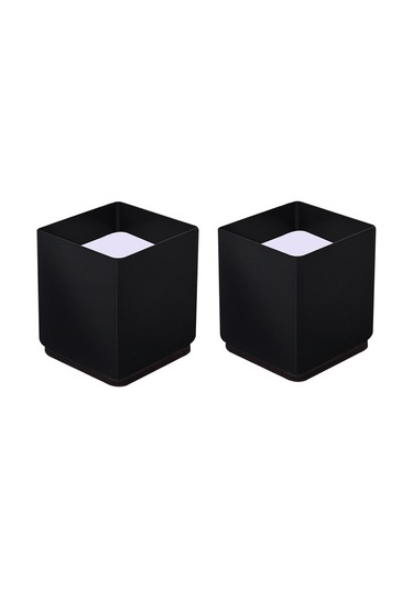 2 Adet / Takım Mobilya Karbon Çelik Wraparound Yükseltme Ayak Pedi, Stil: Kare 6x5cm Siyah Diğer