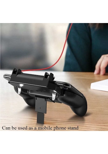 Kilifone - Telefon Oyun Aparatı W10 Mobil Game Controller Oyun Aparat Konsolu - Şeffaf - T6203