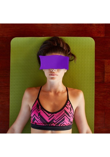 Mufunye Mor Pamuklu Göz Yastığı - Lavanta Ve Ketencik Dolgulu, Uyku İçin, Göz Dinlenmesi, Yoga Asistanı Diğer