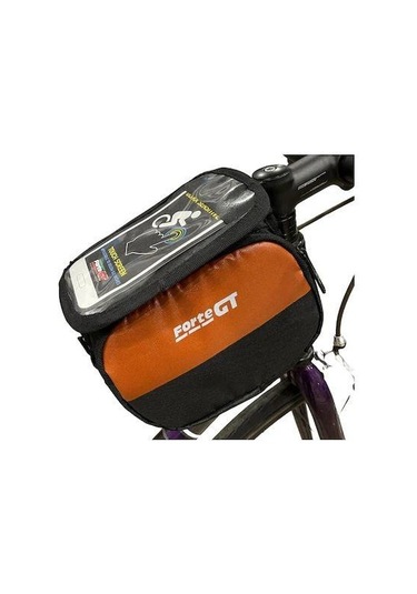 Forte Gt 819 Kadro Üstü Telefonlu Heybe Bisiklet Çanta Siyah