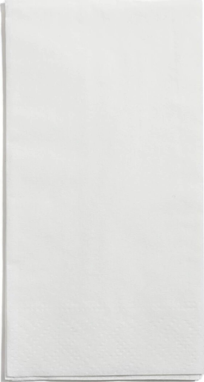 Çift Kat Beyaz Garson Katlama Peçete 1/8 40x40 Cm Açık Hali 100 Adet Beyaz