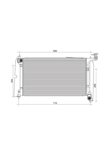 ORIS BTO505016 Radyatör Brazing Corolla Uyumlu 02-07 Avensis 03-08 Ac Klimasız Mek 598X349X16