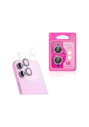 Ariatech Apple Uyumlu iPhone 16 Cl-06 Kamera Lens Koruyucu-pembe Pembe
