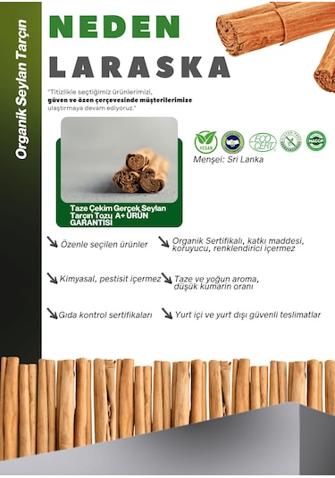 Organik Seylan Tarçın Toz 75g- Organik Seylon Tarçın Toz 75g - Organic Ceylon Cinnamın Powder 75g