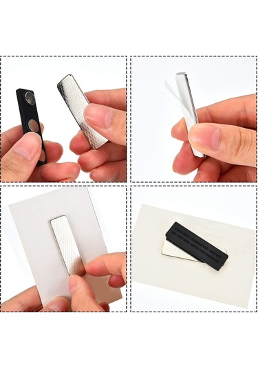 5 Adet Mıknatıslı Yakalık Isimlik - Manyetik Rozet Tutucu N11.24463