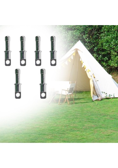 Homyl 8,5mm/0.33 Inç Çadır Kutupları Için Yedek 6'lı-paket Gümüş