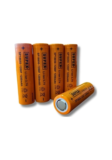 Sp-18650-1200f 3.7v 1200mah Li-ion Pil Başlıksız 5'li