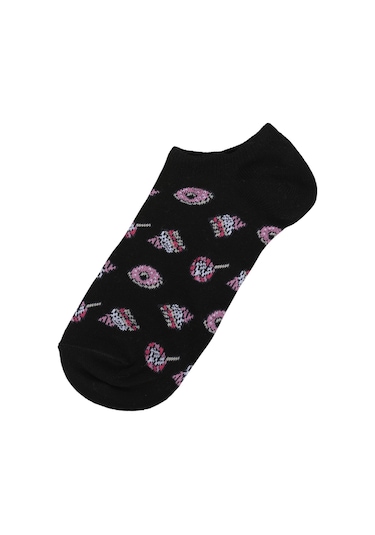 Colin's Baskılı Siyah Kadın Çorap CL1062995_Q1.V1_BLK