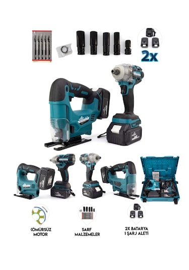 Branzeg BRZ-034 Sarjlı İkili Set 36v Somun Sıkma Dekubaj