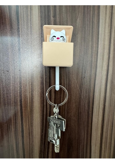 Sevimli Kedi Anahtar  Askısı