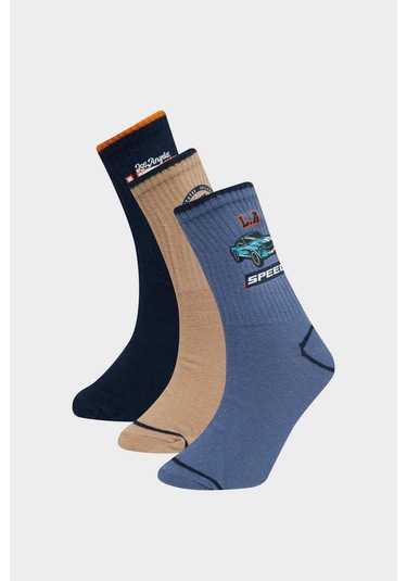 Defacto Erkek Çocuk 3lü Pamuklu Uzun Çorap F8851a8nskr1 Çok Renkli-kr1