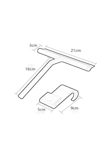 Mufunye Gri Silikon Cam Sılama Aleti - Duş Kapısı, Banyo, Araba Camı Temizleyici - Halka İle Kolay Asma - Dayanıklı Temizlik Gereci Gri