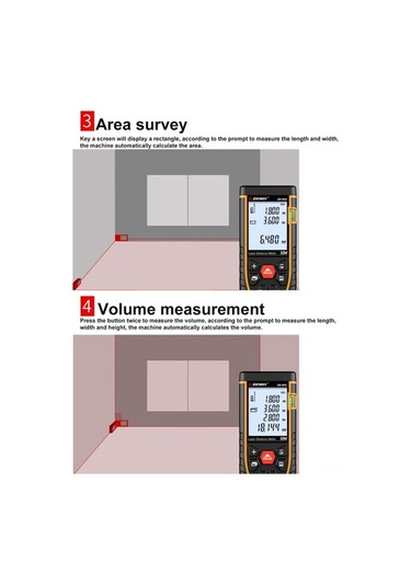 Besthome1 Sndway Kızılötesi Lazerli Yüksek Hassasiyetli Ölçüm Cihazı, 120m Mesafe Ölçer