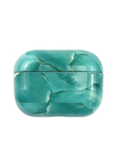 Airpods Uyumlu Pro 3 Mermer Su Sticker İçin Kablosuz Kulaklık Koruyucu Kılıf Malakit Yeşili Yeşil