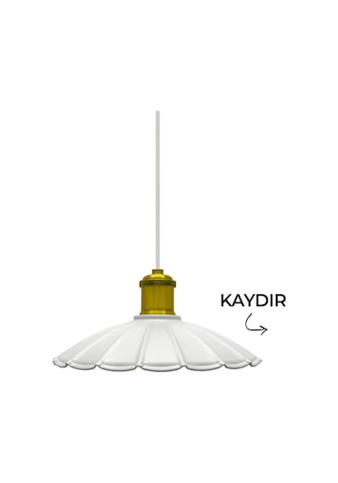 Metal Alven Beyaz Avize, Sarkıt Beyaz