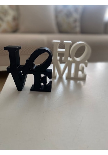 İkili Dekoratif Home Love Biblo, İkili Set Masaüstü Dekor