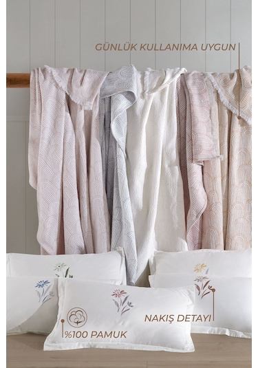 Elart Sunrise Battaniye Seti Tek Kişilik 4 Parça Taş Taş