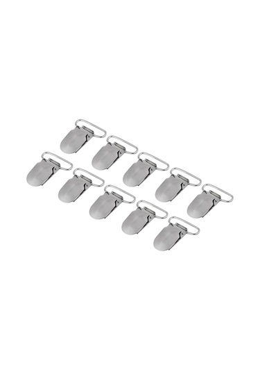 Fosenze 10 Adet Metal Emzik Klembi Seti - 25mm Gümüş Rengi, Dayanıklı Demir, Güçlü Tutma, Askı Ve Kıyafet Dıy Aksesuarı
