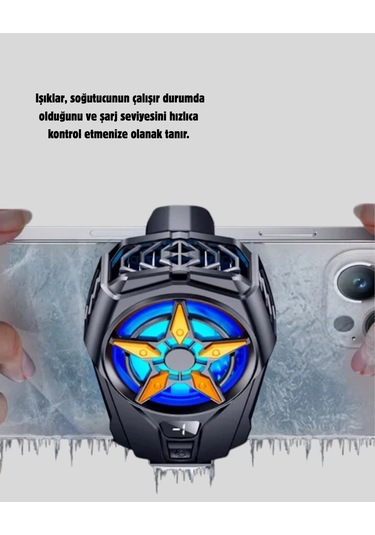 Taşınabilir Şarjlı Telefon Soğutucu Sessiz Fan Motoru İle Yüksek Performans Koruma