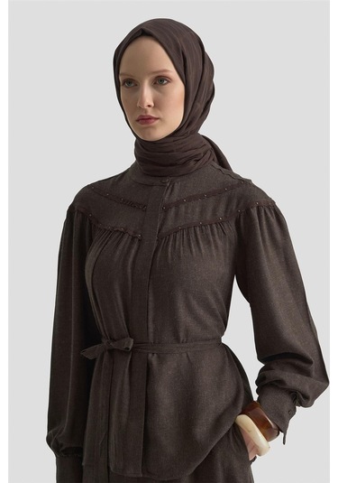 Armine Dantel Şeritli Etekli Takım 25k6134 Acı Kahve Acı Kahverengi