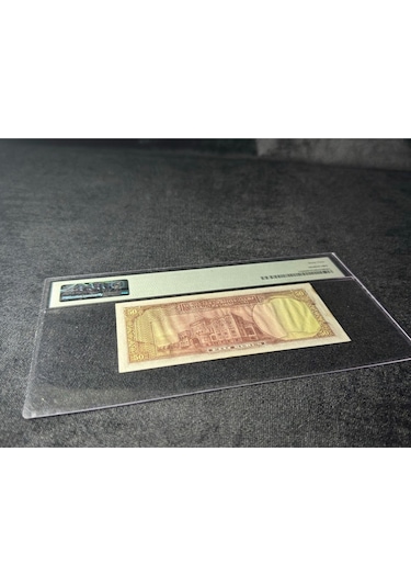 Pmg 62 Unc Çil İnönü Batan Gemi 50 Kuruş P 133 1930 S/n A25 267263 2. Ems