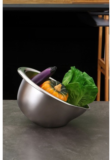 Çok Amaçlı Pirinç Meyve Makarna Sebze Süzgeci Paslanmaz Çelik Süzgeç Gümüş Gümüş